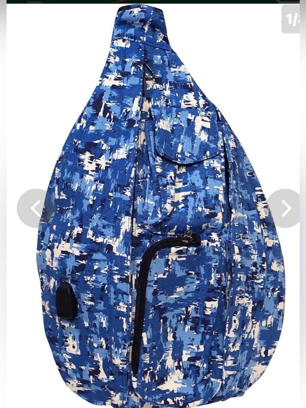 Calla Products Anti-Theft Rucksack - Blue Camo  Sling Backpack